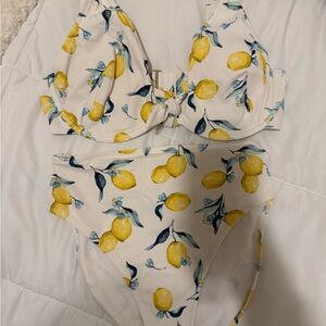 Jessica Simpson Yellow and Blue Bikini